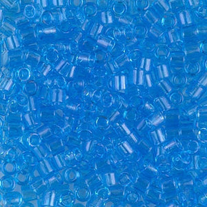 DB 706, Transparent Aqua - Miyuki Delica Beads - Size 11 - 5 grams - Japanese Cylinder Seed Beads - Retail & Wholesale