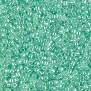 DB 237, Light Green Blue Crystal Lined - Miyuki Delica Beads, Size 11, 5 grams - Miyuki Delica & Seed Beads - Wholesale and Retail