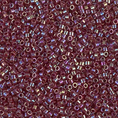 DB 1574, Currant Red AB, Opaque - Miyuki Delica Beads - Size 11 - 5 grams - Japanese Cylinder Seed Beads - Retail & Wholesale