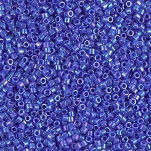 DB 1578, Star Spangle Blue, AB, Opaque - Miyuki Delica Beads - Size 11 - 5 grams - Japanese Cylinder Seed Beads - Retail & Wholesale