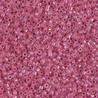 DB 1742, Mauve/Rose Inside Color Lined-Opal-AB - Miyuki Delica Beads - Size 11 - 5 grams - Japanese Cylinder Seed Beads - Retail & Wholesale