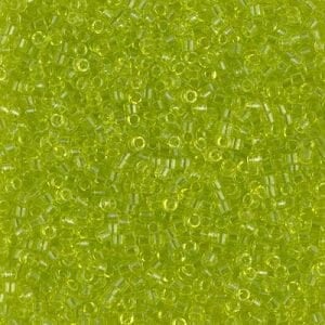 DB 712, Transparent Light Lime Green- Miyuki Delica Beads - Size 11 - 5 grams - Japanese Cylinder Seed Beads - Retail & Wholesale