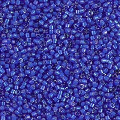 DB 1785, Electric Blue, White Lined  - Miyuki Delica Beads - Size 11 - 5 grams - Japanese Cylinder Seed Beads - Retail & Wholesale