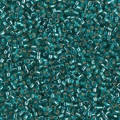 DB 1208, Transparent Teal Silver Lined - Miyuki Delica Beads - Size 11 - 5 grams - Japanese Cylinder Seed Beads - Wholesale & Retail