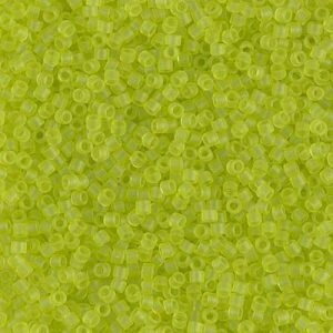 DB 766, Matte Transparent Lime Green - Miyuki Delica Beads - Size 11 - 5 grams - Japanese Cylinder Seed Beads - Retail & Wholesale