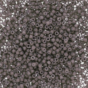 DB 2367, Duracoat Opaque Rhino Gray Dyed - Miyuki Delica Beads - Size 11 - 5 grams - Japanese Cylinder Glass Seed Beads - Wholesale & Retail