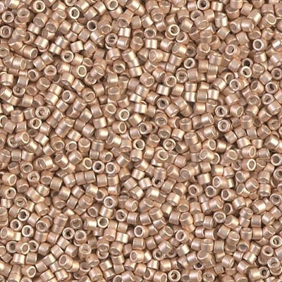 DB 1152, Galvanized Semi-Frosted Champagne - Miyuki Delica Beads - Size 11 - 5 grams - Japanese Cylinder Seed Beads - Retail & Wholesale