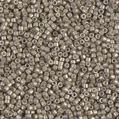 DB 1159, Galvanized Semi-Frosted Pewter - Miyuki Delica Beads - Size 11 - 5 grams - Japanese Cylinder Seed Beads - Retail & Wholesale