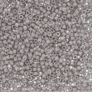 DB 2366, Duracoat Opaque Soft Grey - Miyuki Delica Beads - Size 11 - 5 grams - Japanese Cylinder Glass Seed Beads - Wholesale & Retail