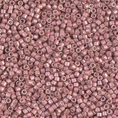 DB 1156, Galvanized Semi-Frosted Pink Blush - Miyuki Delica Beads - Size 11 - 5 grams - Japanese Cylinder Seed Beads - Retail & Wholesale