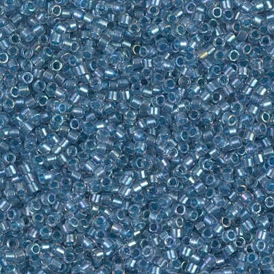 DB 1762, Sky Blue ICL - AB - Miyuki Delica Beads - Size 11 - 5 grams - Japanese Cylinder Seed Beads - Retail & Wholesale