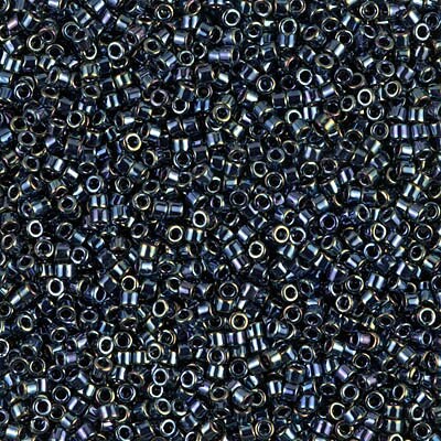DB 06, Dark Blue Metallic Rainbow - Miyuki Delica Beads, Size 11, 5 grams Miyuki Delica & Seed Beads