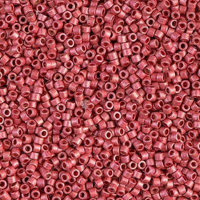 DB 1841F, Duracoat-Galvanized-Light Cranberry- Miyuki Delica Beads - Size 11 - 5 grams - Japanese Cylinder Seed Beads -