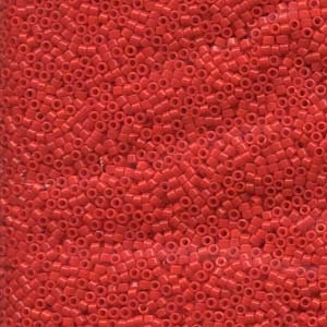 DB 727, Opaque Light Siam - Miyuki Delica Beads - Size 11 - 5 grams - Japanese Cylinder Seed Beads - Retail & Wholesale