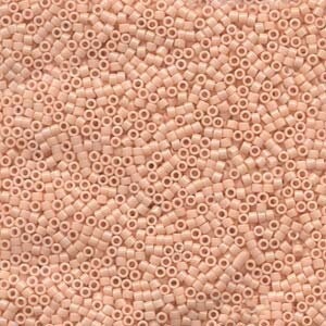 DB 206, Opaque Salmon - Miyuki Delica Beads, Size 11, 5 grams - Miyuki Delica & Seed Beads - Pink - Light Coral - Pale Pink