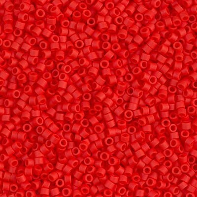 DB 757, Matte Opaque Light Red - Miyuki Delica Beads - Size 11 - 5 grams - Japanese Cylinder Seed Beads - Retail & Wholesale