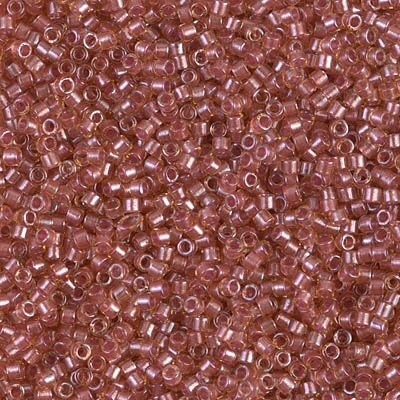 DB 913, Light Topaz/Soft Rose ICL-Dyed- Miyuki Delica Beads - Size 11 - 5 grams - Japanese Cylinder Seed Beads - Retail & Wholesale