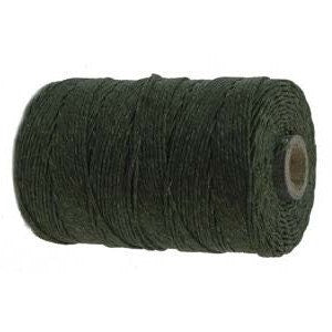 Dark Emerald Green Waxed Linen, 4 ply, 10 yards